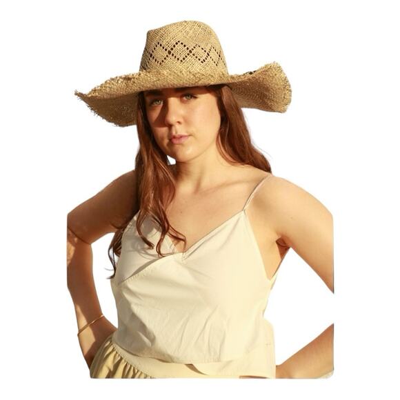 Filu Hats Dianora Salviati Capri Forest Straw Hat Natural/Green Medium main image 13